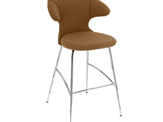 Σκαμπό Μπάρ Time Flies 590-08C5912-2 51x56x112cm Caramel-Chrome Umage
