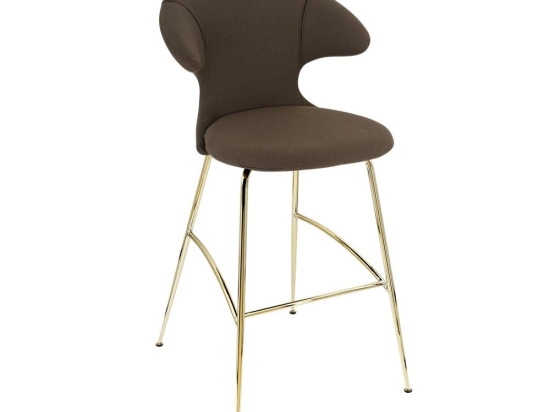 Σκαμπό Μπάρ Time Flies 590-10C5912-1 51x56x112cm Mocca-Brass Umage