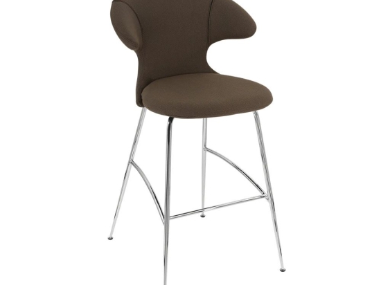 Σκαμπό Μπάρ Time Flies 590-10C5912-2 51x56x112cm Mocca-Chrome Umage