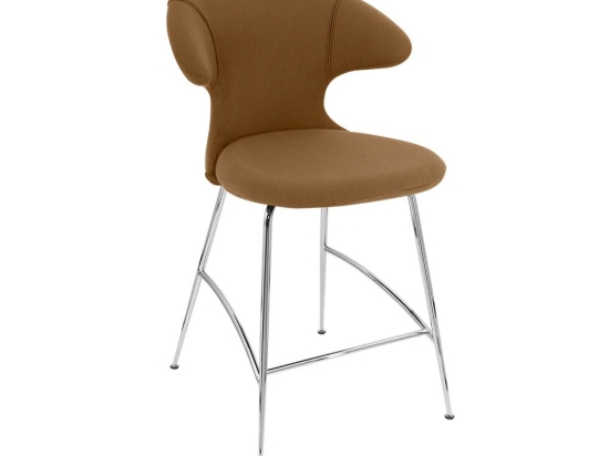 Σκαμπό Time Flies 590-08C5913-2 51x56x102cm Caramel-Chrome Umage