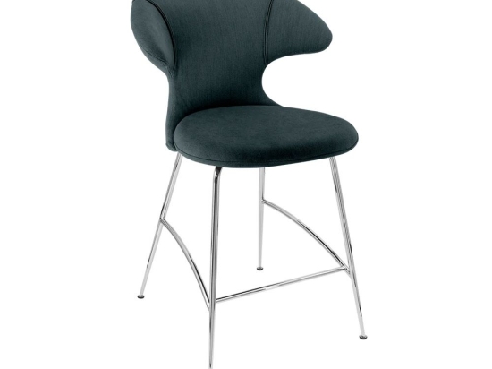 Σκαμπό Time Flies 590-17C5913-2 51x56x102cm Quantom Blue-Chrome Umage