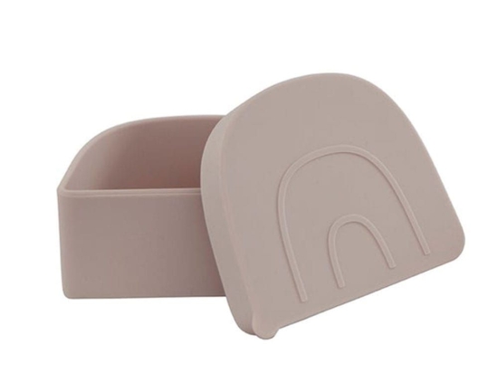Μπωλ Παιδικό Με Καπάκι Rainbow 53-107090 5x11,5x9,7cm Beige Oyoy 1 τμχ Σιλικόνη