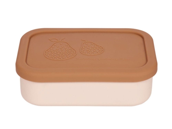 Φαγητοδοχείο Yummy 53-107390 700ml 5,8x17,3x12,4 Pink-Choco Oyoy Σιλικόνη