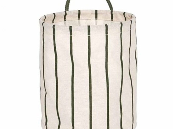 Καλάθι Αποθήκευσης Raita Μικρό 22x18cm Beige-Green Oyoy Βαμβάκι-Πολυέστερ