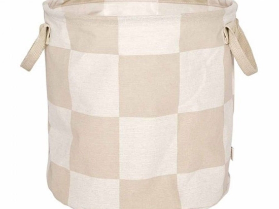 Καλάθι Αποθήκευσης Chess Μεσαίο 32x32cm Beige Oyoy Βαμβάκι-Πολυέστερ