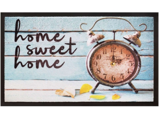 Πατάκι Εισόδου Image 057 Home Sweet Home Clock 45X75cm Ciel-Beige Sdim 45X75