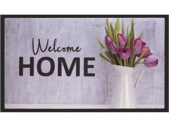 Πατάκι Εισόδου Image Welcome Home Tulips 156 45x75cm Beige-Pink Sdim 45X75