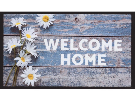 Πατάκι Εισόδου Image Welcome Home Daisies 159 45x75cm Ciel-White Sdim 45X75