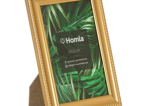 Κορνίζα Lens 161730 10x15cm Gold Πλαστικό,Mdf