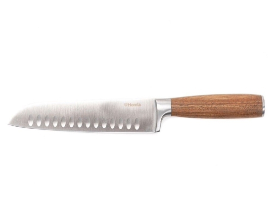 Μαχαίρι Santoku Mooka 211057 31cm Brown-Silver Ανοξείδωτο Ατσάλι