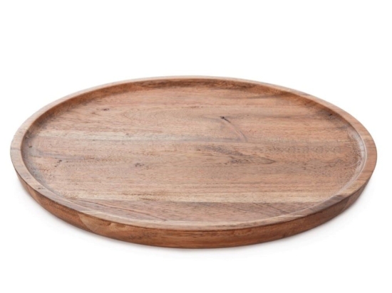 Διακοσμητικός Δίσκος Acacia 215424 24x2,5cm Brown Ξύλο
