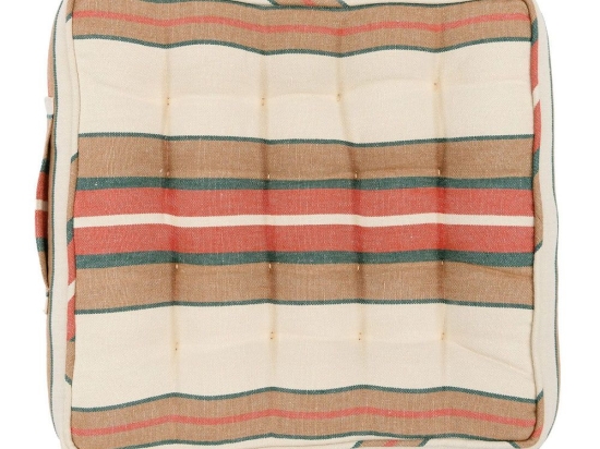 Μαξιλάρι Καρέκλας  Herina Stripe Ac00023 40X40Cm White-Brown Mindthegap 40Χ40 Πούπουλο-Φτερό