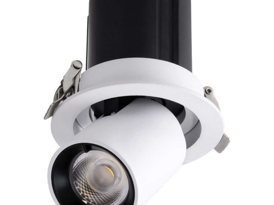 Φωτιστικό Οροφής - Σποτ Χωνευτό Virgo-S 60302 7W Led Φ9x9cm White-Black GloboStar