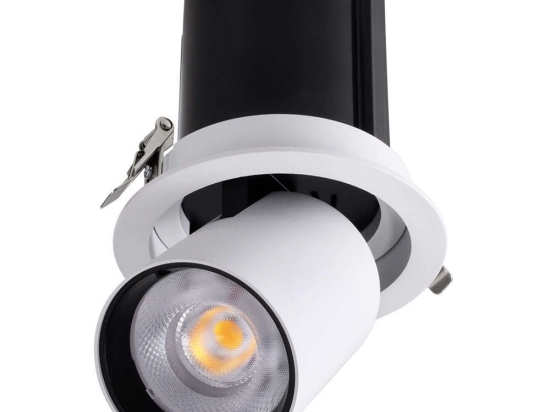 Φωτιστικό Οροφής - Σποτ Χωνευτό Virgo-B 60310 20W Led Φ13,5x14cm White-Black GloboStar