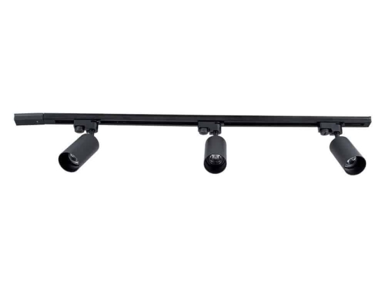 Φωτιστικό Οροφής - Σποτ Leo 60355 3xGU10 100x6x20cm Black GloboStar