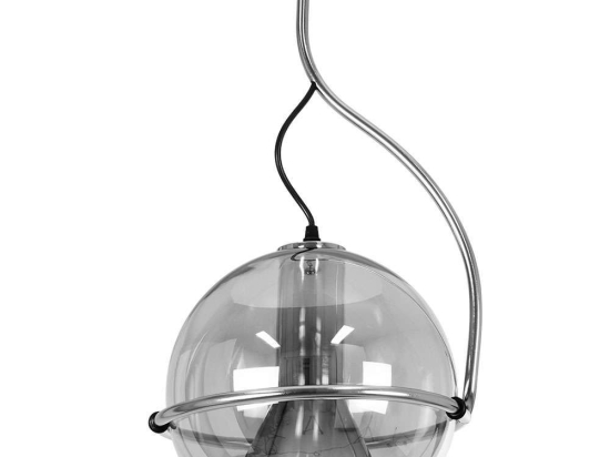 Φωτιστικό Οροφής Glasso 60928 Φ27x52cm 1xE27 Smoke-Nickel GloboStar