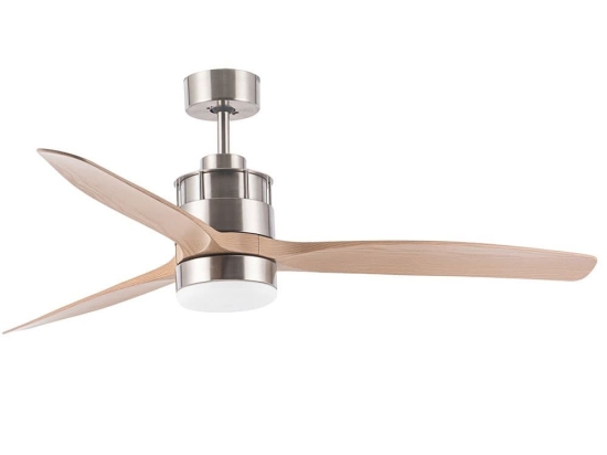 Ανεμιστήρας Οροφής Με Φως 01415 3000K, 4000K, 5000K 132x43cm Chrome-Pine Luma Διάμετρος 132cm
