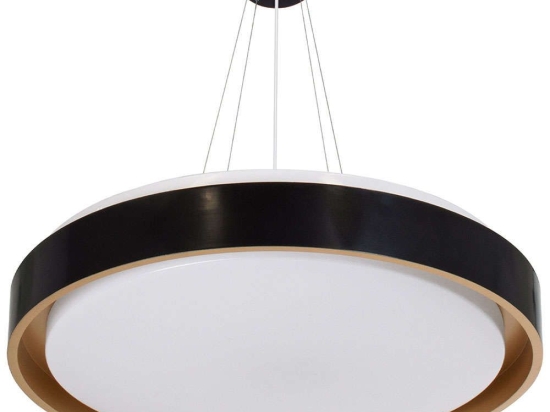 Φωτιστικό Οροφής Barchetta 61047-P Φ48cm Με Τηλεχειριστήριο Dim Led 8306lm 72W Black-Gold GloboStar
