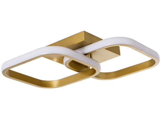 Φωτιστικό Οροφής - Πλαφονιέρα Nora 61063 40x24x7cm Led 2640lm 22W Gold GloboStar