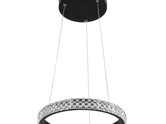 Φωτιστικό Οροφής Diamond 61126 Led 20W Φ25cm Black GloboStar Αλουμίνιο