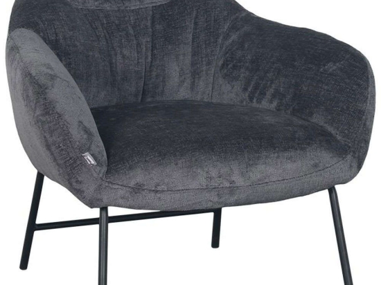 Πολυθρόνα 617-124-100 0276 82x79x73cm Grey-Black