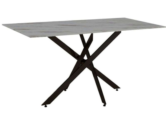 Τραπέζι Τραπεζαρίας Stone 631-123-017 160x90x76cm Grey-Black