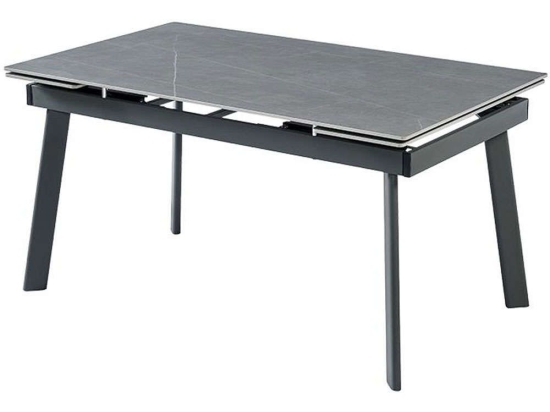 Τραπέζι Επεκτεινόμενο Bruno 638-124-002 150x90x76cm Grey-Black Μέταλλο,Κεραμικό