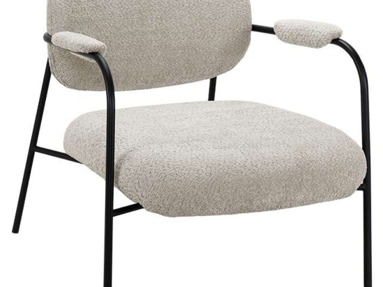 Πολυθρόνα Lysandro 639-124-008 74x72x75cm Beige-Black