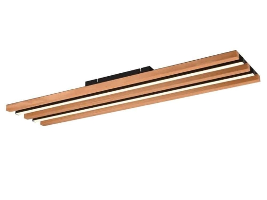 Φωτιστικό Οροφής - Πλαφονιέρα Fontana 648917532 80x6x20cm 1xSMD LED 27W 3050lm 3000K Brown-Black Tri