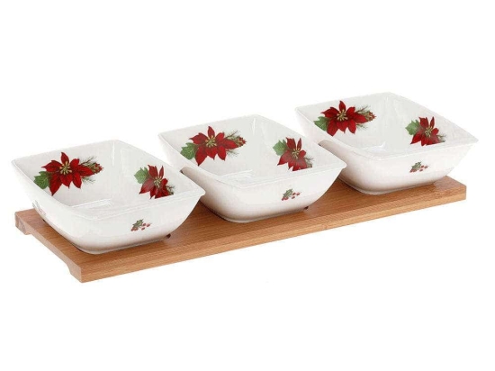 Ορντερβιέρα 3 Θέσεων Poinsettia 3408 65.241.134 Multi Cryspo Trio