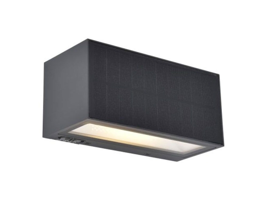 Φωτιστικό Τοίχου Ηλιακό Inka 6989101118 LED 10W 3000K 900Lm 8x18x8,9cm Dark Grey Lutec