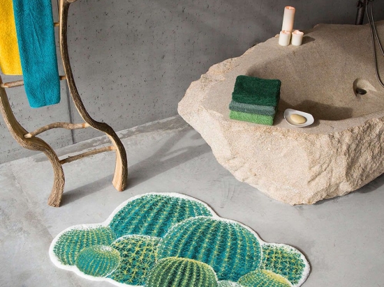 Χαλάκι Μπάνιου Cactus Abyss & Habidecor 90X140 Βαμβάκι-Ακρυλικό