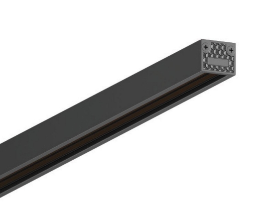 Μαγνητική Ράγα Λεπτή Eiva VK/04583/TR/S/1.5/B Led 48V Dali Εξωτερική - Κρεμαστή 1,5m Black VKLed
