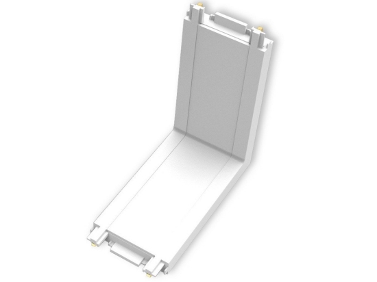 Σύνδεσμος Μαγνητικής Ράγας Bisqit VK/04484/W/CON 40V Ultra Slim IP20 Oρθή Γωνία 5.5x5.5cm White VKLed