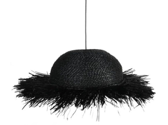 Φωτιστικο Οροφής Ψάθινο Boho 724-124-005 40x21cm 1xE27 60W Black