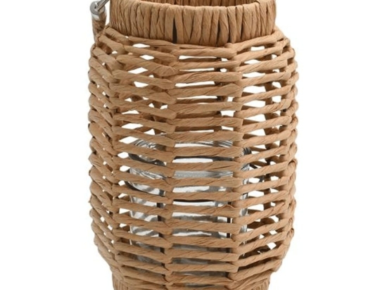 Φανάρι Ψάθινο Umeko 726-124-015 25x31cm Natural Ψάθα