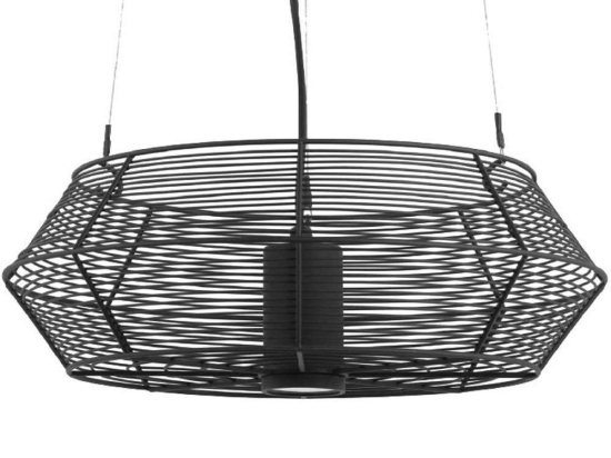Φωτιστικό Οροφής VK/01118/PE/B/45 Φ45x170cm 1xGu10 12W Black VKLed