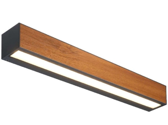 Φωτιστικό Τοίχου - Απλίκα Natu VK/02081/WD/W 50x6x6,5cm Up/Down Led 1518lm 20W 3000K Natural-Anthracite VKLed