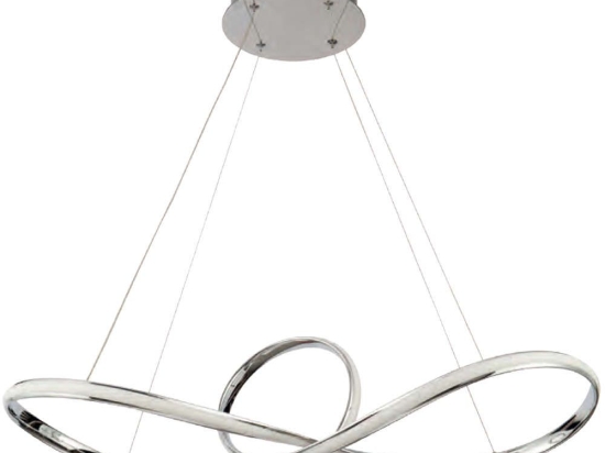 Φωτιστικό Οροφής 77-8126 Led 81cm Malbera Chrome Homelighting Αλουμίνιο,Ακρυλικό