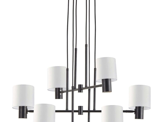 Φωτιστικό Οροφής Adept 77-8295 77x77x100cm 6xE27 60W Black-White Homelighting