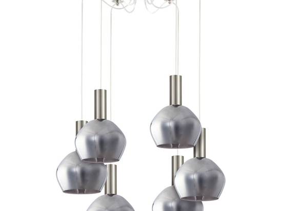 Φωτιστικό Οροφής Adept Tube 77-8400 50x50x300cm 6xE27 60W Nickel-Smoke Homelighting