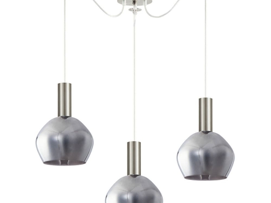 Φωτιστικό Οροφής Adept Tube 77-8401 50x50x300cm 3xE27 60W Nickel-Smoke Homelighting