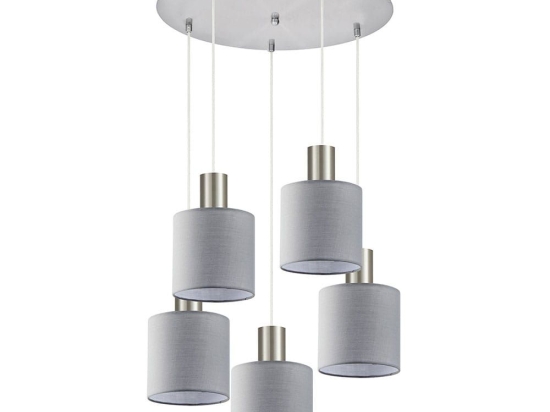 Φωτιστικό Οροφής Adept Tube 77-8426 40x40x300cm 5xE27 60W Nickel-Grey Homelighting