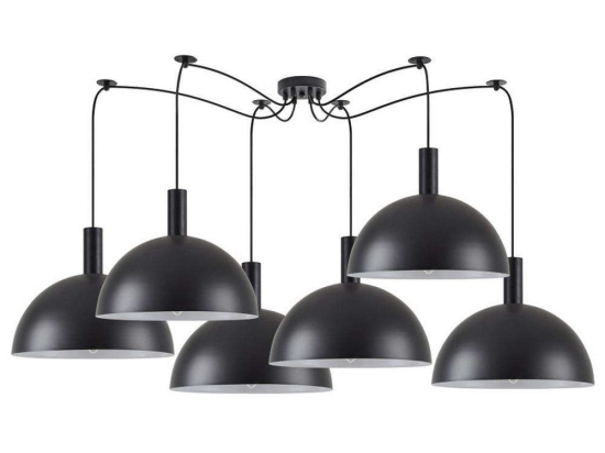 Φωτιστικό Οροφής Adept Tube 77-8498 Φ40x28,5cm 6xE27 60W Black Homelighting
