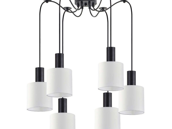 Φωτιστικό Οροφής Adept Tube 77-8506 50x50x300cm 6xE27 60W Black-White Homelighting