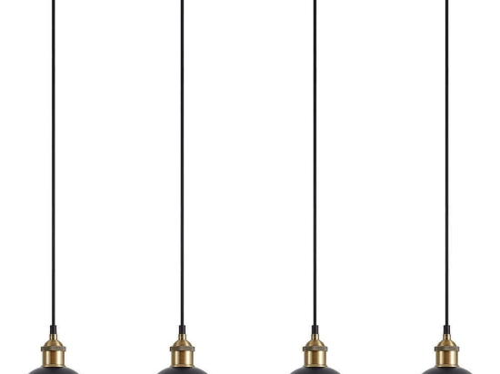 Φωτιστικό Οροφής - Ράγα Adept 77-8780 85x15x300cm 4xE27 60W Black-Gold Homelighting