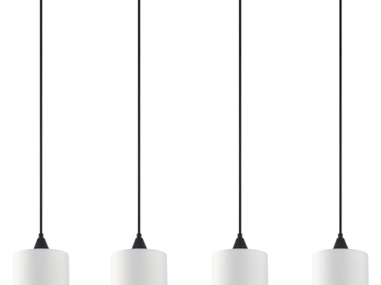 Φωτιστικό Οροφής - Ράγα Adept 77-9021 85x300cm 4xE27 60W Black-White Homelighting Μέταλλο,Ύφασμα