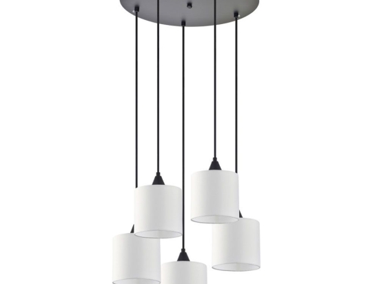 Φωτιστικό Οροφής Κρεμαστό Adept 77-9027 40x300cm 4xE27 60W White Homelighting Μέταλλο,Ύφασμα
