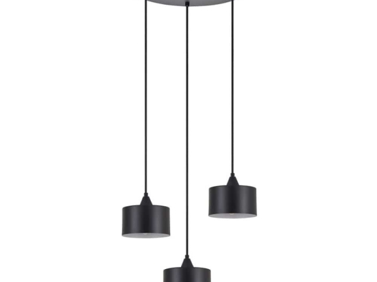 Φωτιστικό Οροφής Κρεμαστό Adept 77-9039 35x300cm 3xE27 60W Black Homelighting Μέταλλο
