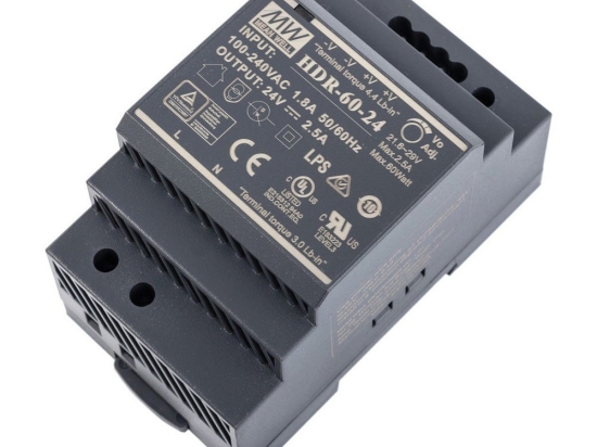 Τροφοδοτικό Ράγας VK/HDR-60-24 Led MEANWELL 24V 60W IP20 VKLed